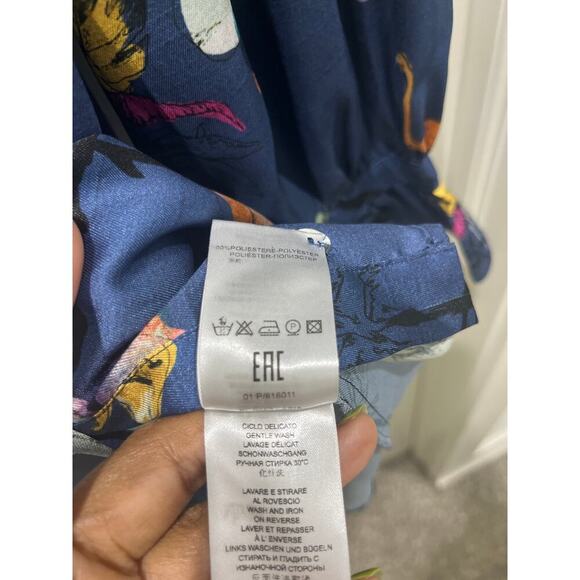 Pietro Brunelli High Ruffle Collard Printed Button Down Sz XS - Picture 5 of 7